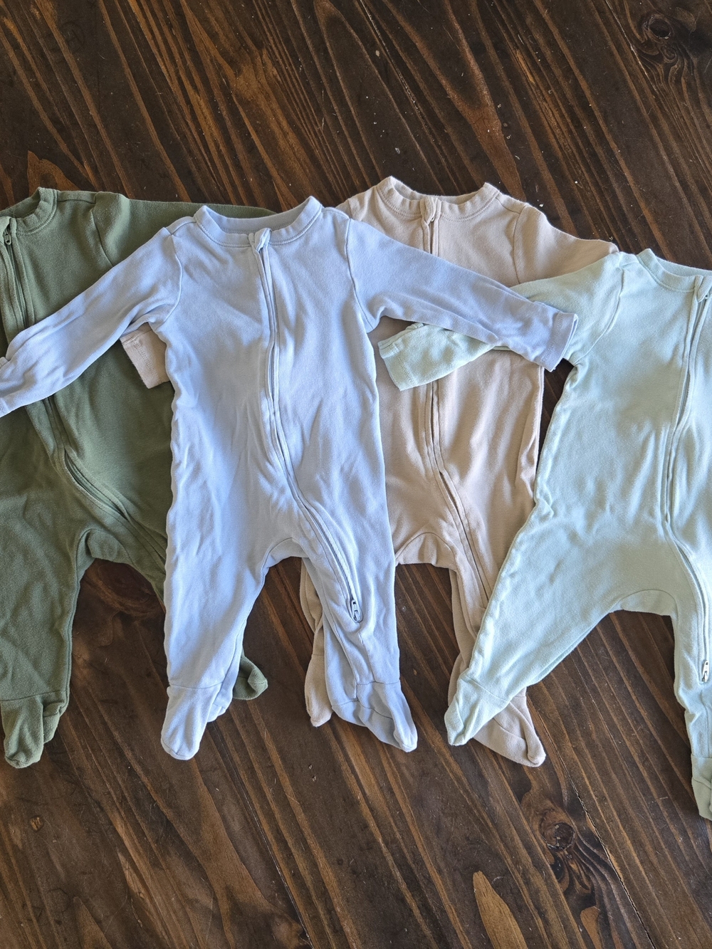 Footed Zipper Sleepers (Set of 4)